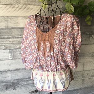 Free People mauve periwinkle blouse